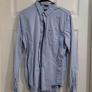Hollister Epic Flex Stretch Slim Fit Button Down Blue
